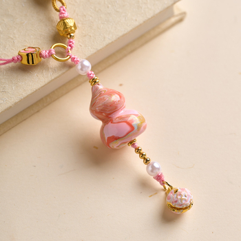 Дървена лакирана закачалка за кола с форма на тиква, ръчна изработка, интериорна украса в китайски традиционен стил, символ на мир и благосъстояние