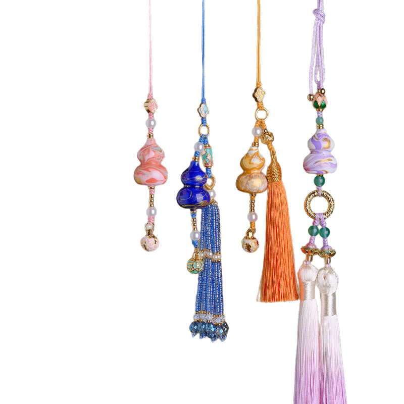 Дървена лакирана закачалка за кола с форма на тиква, ръчна изработка, интериорна украса в китайски традиционен стил, символ на мир и благосъстояние