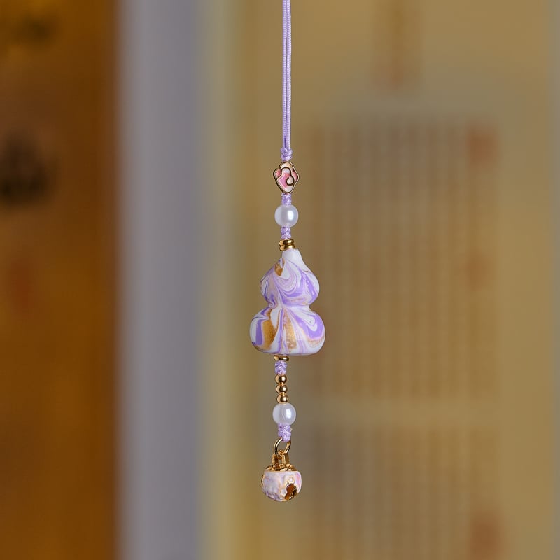 Дървена лакирана закачалка за кола с форма на тиква, ръчна изработка, интериорна украса в китайски традиционен стил, символ на мир и благосъстояние