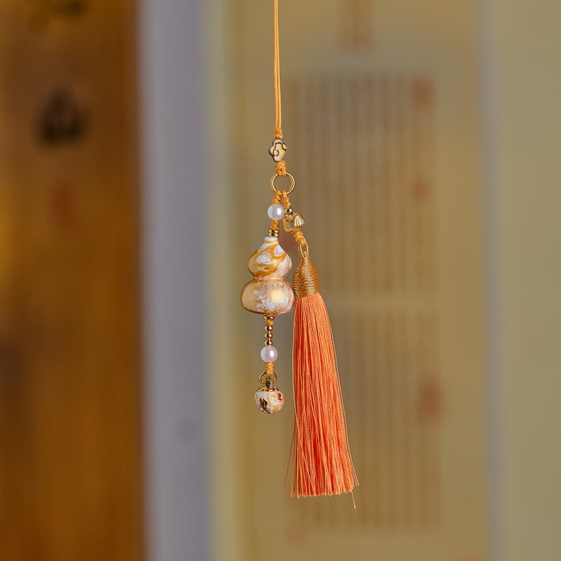 Дървена лакирана закачалка за кола с форма на тиква, ръчна изработка, интериорна украса в китайски традиционен стил, символ на мир и благосъстояние