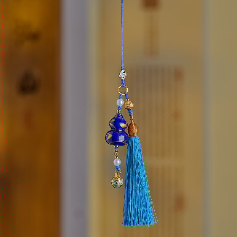 Дървена лакирана закачалка за кола с форма на тиква, ръчна изработка, интериорна украса в китайски традиционен стил, символ на мир и благосъстояние