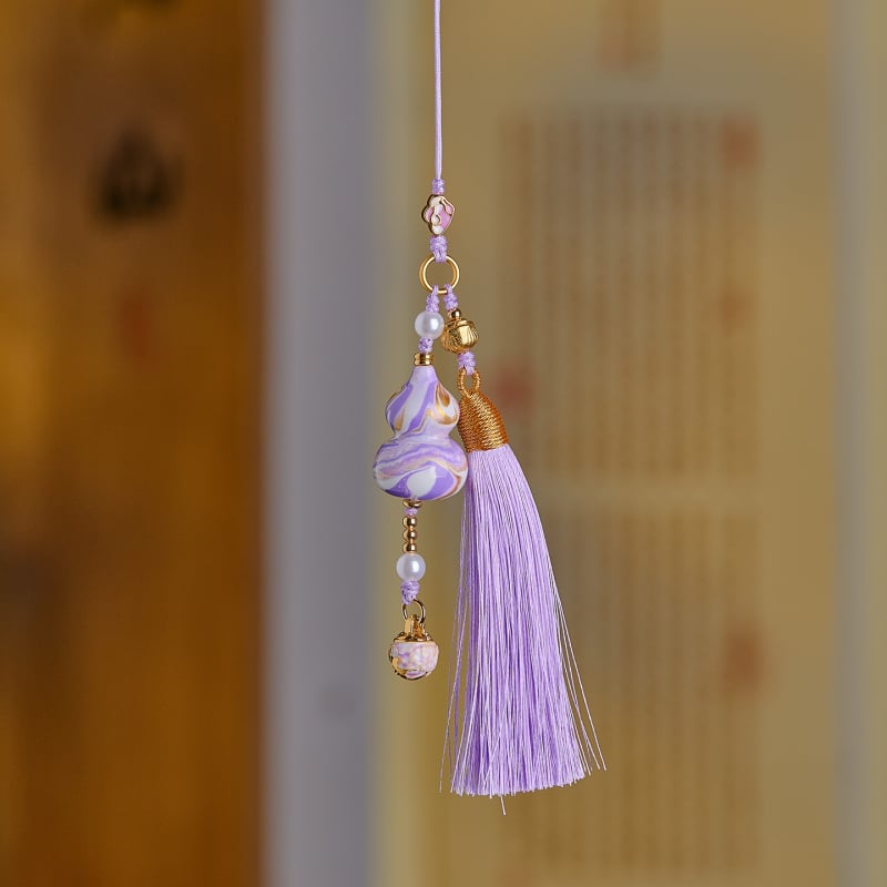 Дървена лакирана закачалка за кола с форма на тиква, ръчна изработка, интериорна украса в китайски традиционен стил, символ на мир и благосъстояние