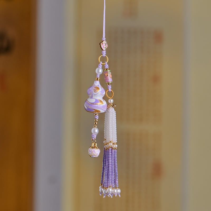 Дървена лакирана закачалка за кола с форма на тиква, ръчна изработка, интериорна украса в китайски традиционен стил, символ на мир и благосъстояние