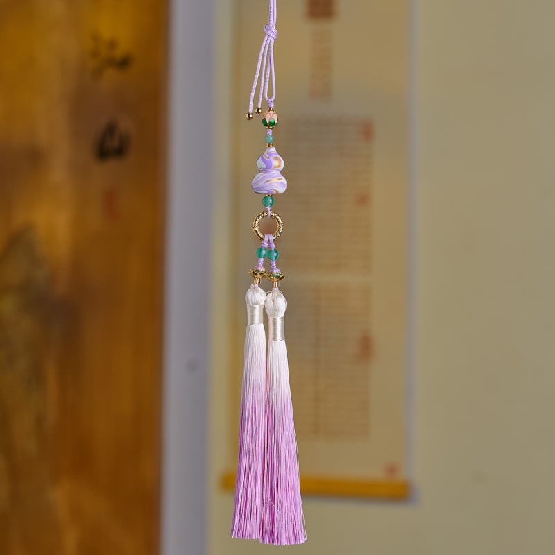 Дървена лакирана закачалка за кола с форма на тиква, ръчна изработка, интериорна украса в китайски традиционен стил, символ на мир и благосъстояние