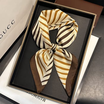 Квадратно шалче – полиестер, проста оплетка, принт; Зима 2025, елегантно и универсално