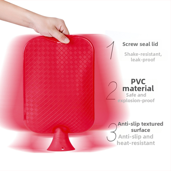 Vrece na horúcu vodu s plyšovým obalom, PVC s vysokou hustotou, moderný minimalistický štýl, na zohrievanie rúk, nôh, pásu, chrbta a ramien