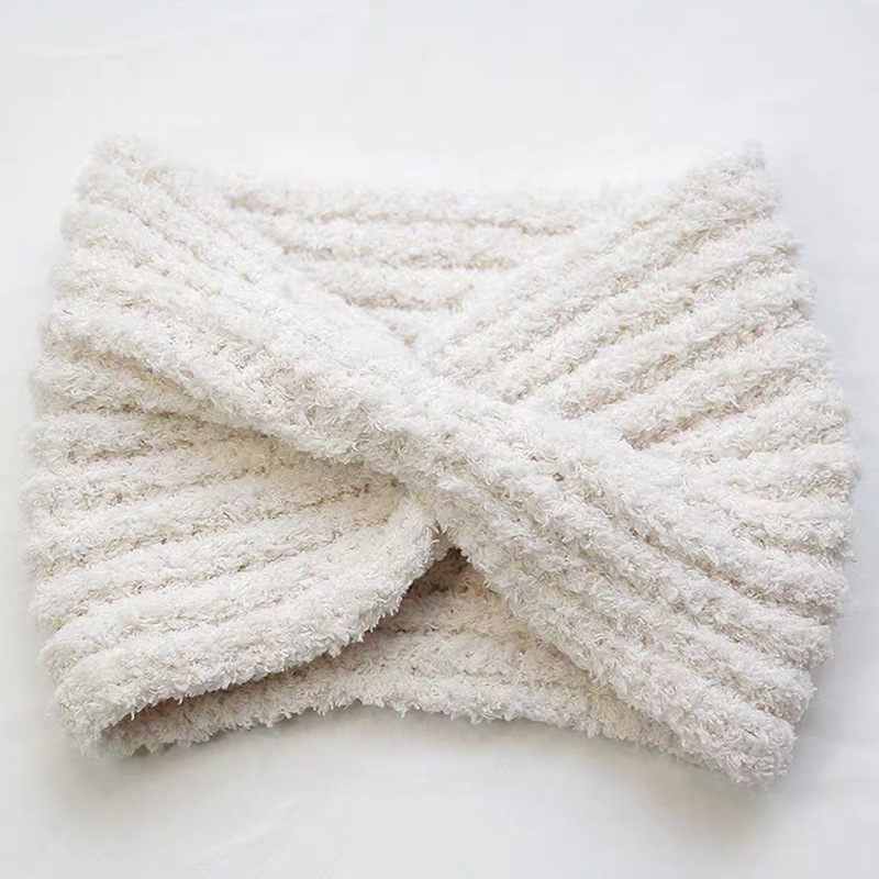 Лента за миене на лице за жени, опростен стил, полиестер, плейд геометричен модел