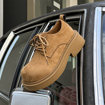 Derby cipő - Uniszex, Kerek orrú, 1-3 cm-es alacsony sarok, Felsőrész: Szuper rost, Talp: Gumi - Modell 25611-J