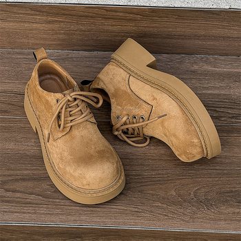 Derby cipő - Uniszex, Kerek orrú, 1-3 cm-es alacsony sarok, Felsőrész: Szuper rost, Talp: Gumi - Modell 25611-J