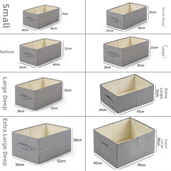 Сгъваема платнена кутия за дрехи с чекмедже, 30–40 л капацитет, модел yichen0025, за спалня