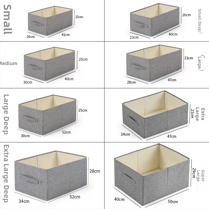 Сгъваема платнена кутия за дрехи с чекмедже, 30–40 л капацитет, модел yichen0025, за спалня