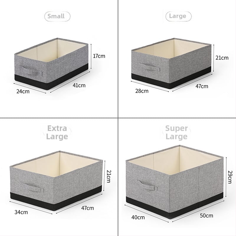Сгъваема платнена кутия за дрехи с чекмедже, 30–40 л капацитет, модел yichen0025, за спалня