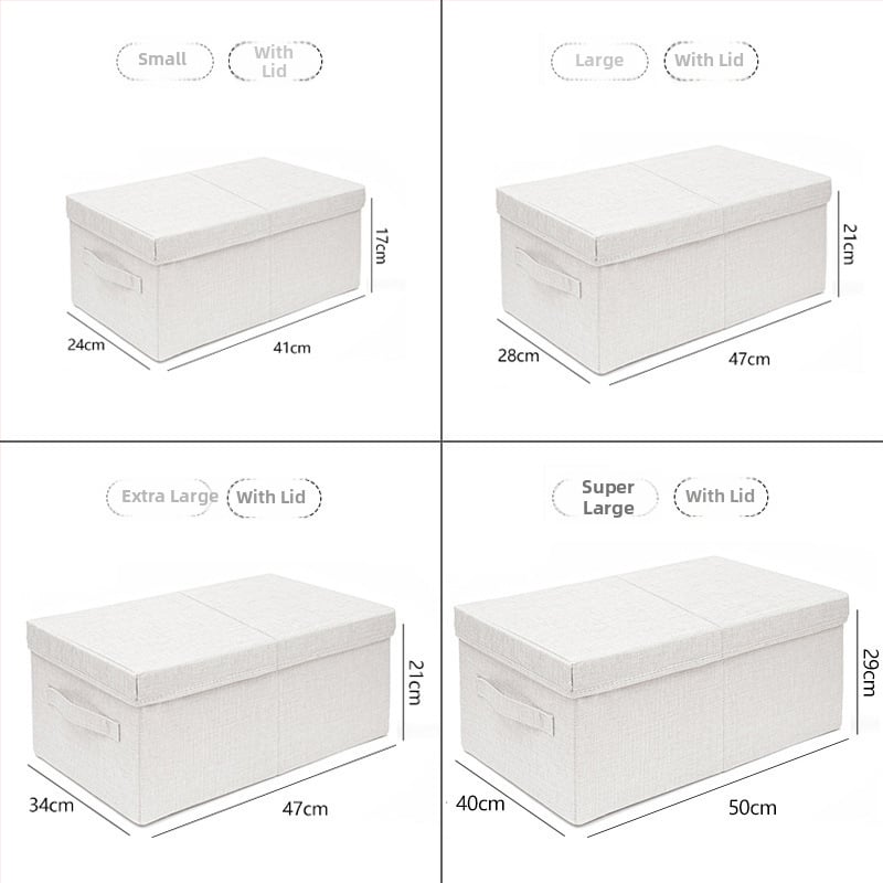 Сгъваема платнена кутия за дрехи с чекмедже, 30–40 л капацитет, модел yichen0025, за спалня