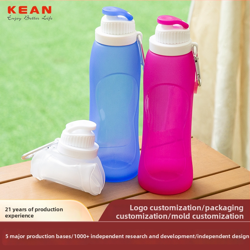 KEAN silikónová skladacia fľaša na vodu – outdoor štýl, PP plast, uvedenie na trh jar 2022