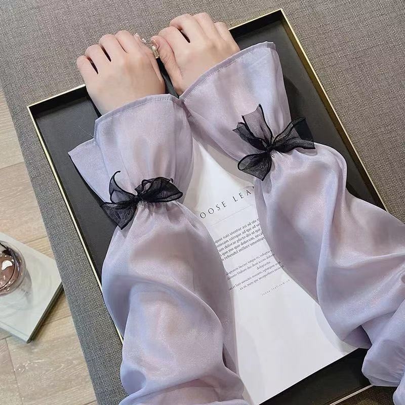 Manșete de braț din plasă pentru protecție UV, pentru condus în aer liber și ciclism (71-80% poliester; 11-20% spandex; plasă)