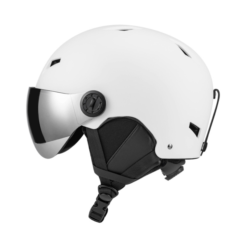 Sí sisak szemüveggel és lencsékkel felnőtteknek és gyerekeknek, uniszex, téli kerékpáros sisak; ABS héj, EPS belső, testreszabható dizájn logó nyomtatással