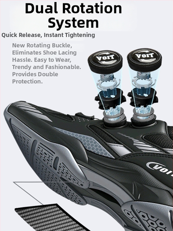 Tenisové boty na stolný tenis s karbonovou platňou — odolné, protišmykové, tlmenie nárazov, gumová podrážka, nízky vrch