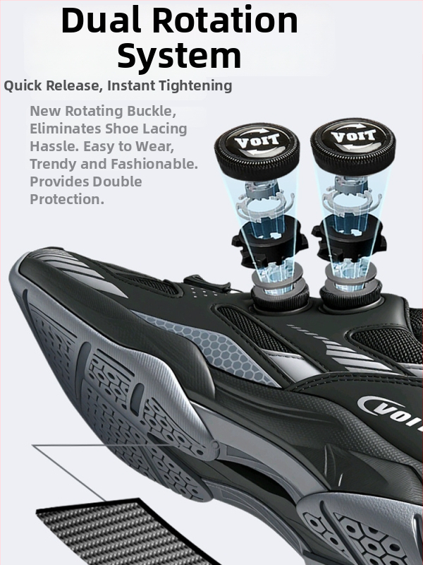 Tenisové boty na stolný tenis s karbonovou platňou — odolné, protišmykové, tlmenie nárazov, gumová podrážka, nízky vrch