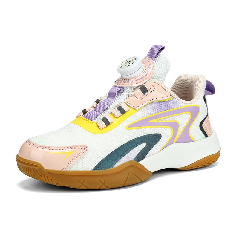 Dječje tenisice za badminton i stolni tenis, svijetleći sintetički gornji dio, prozračni mrežasti unutarnji dio, protuklizna MD potplat, ultra lagane