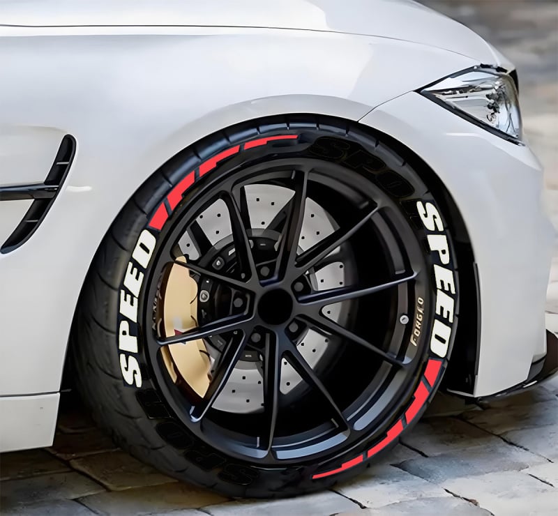 Sticker γράμματος για ελαστικά - pelly piggy (PVC μαλακή κόλλα; ενιαίο αυτοκόλλητο αυτοκινήτου; συμβατό με όλα τα μοντέλα; διακόσμηση ελαστικών)