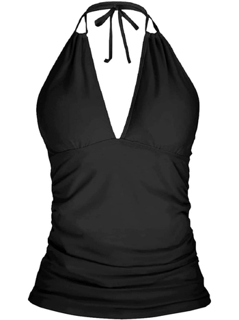 Top de bikini sexy (cu burete pentru bust, cu elasticitate ridicată, din nylon, căptușeală din poliester, fără mâneci)