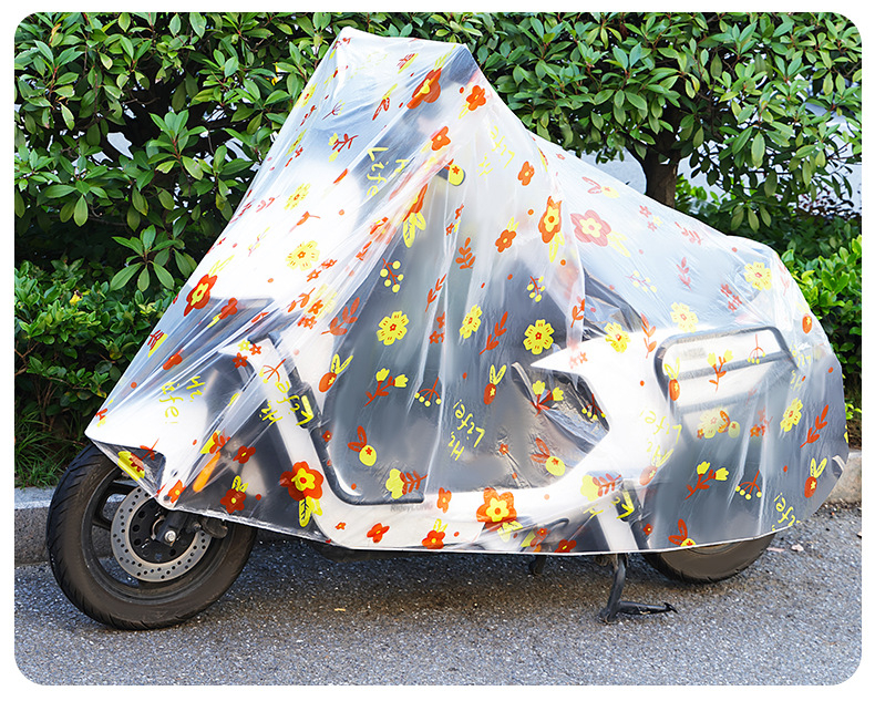 Elektromos járművédő takaró – esőálló – rajzfilm-stílusú