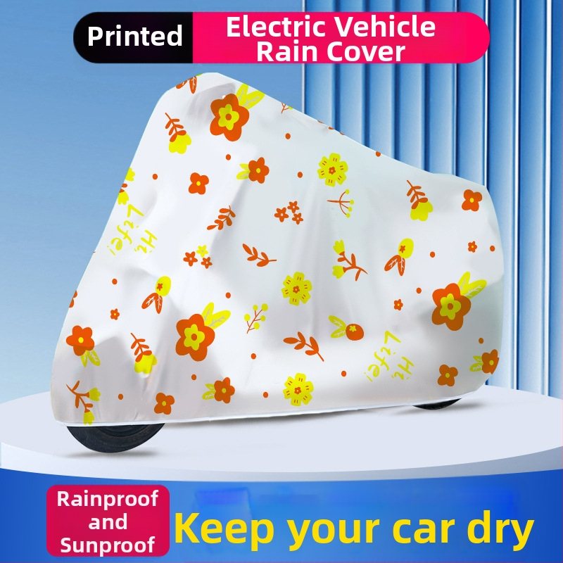 Pokrytie pre elektrické vozidlo – dažďovzdorné – kreslený štýl