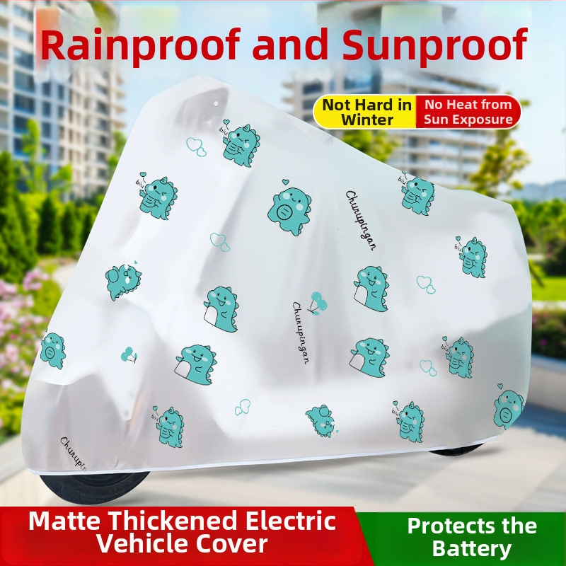 Pokrytie pre elektrické vozidlo – dažďovzdorné – kreslený štýl
