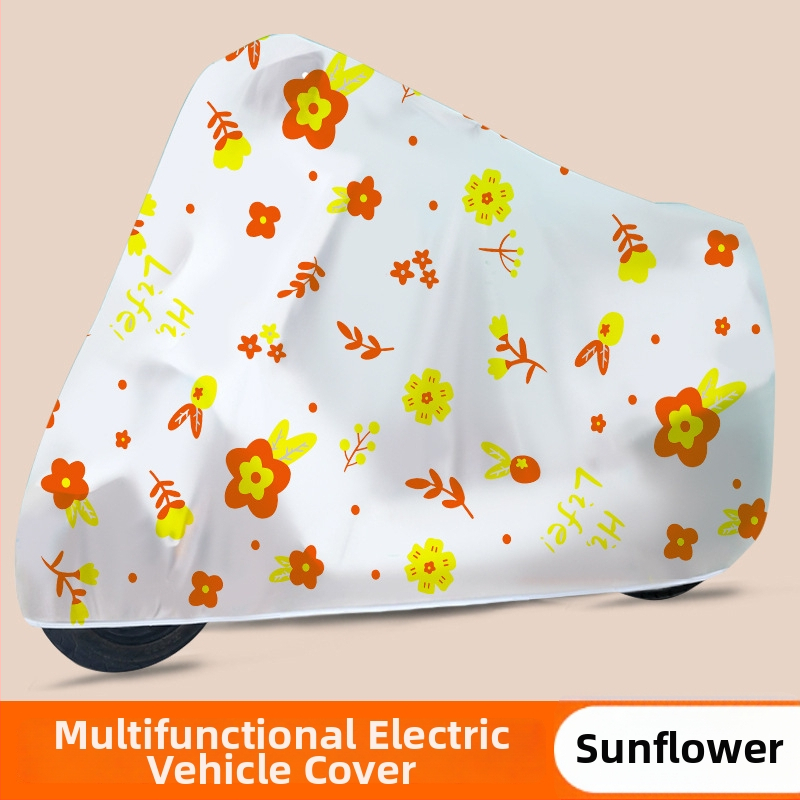 Pokrytie pre elektrické vozidlo – dažďovzdorné – kreslený štýl
