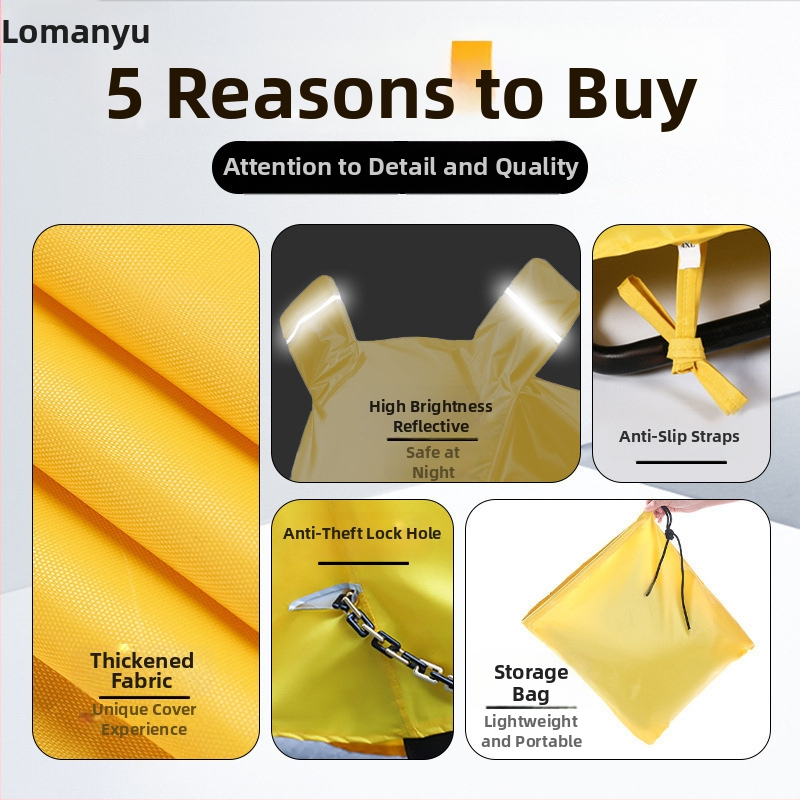 Elektromos triciklihez való védőhuzat – esőálló, porálló és UV-védett – egyszerű stílus