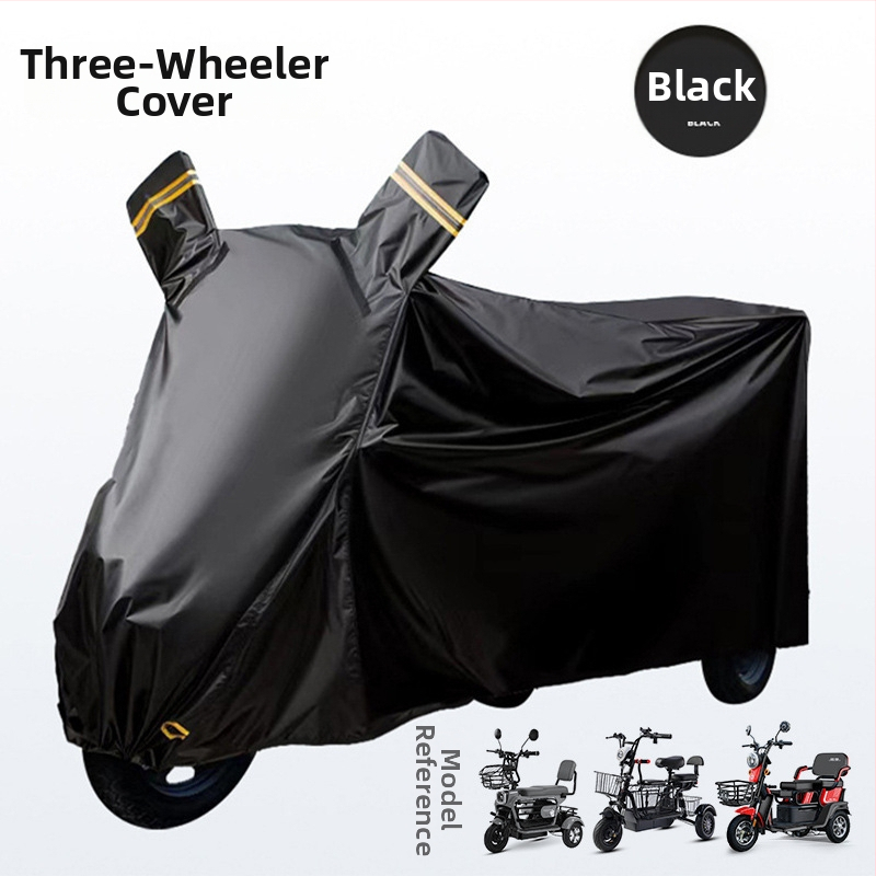 Elektromos triciklihez való védőhuzat – esőálló, porálló és UV-védett – egyszerű stílus