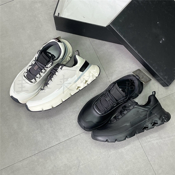 Pantofi de alergare pentru bărbați, piele, șireturi, anti-derapare, talpă din cauciuc