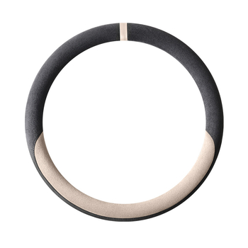 Univerzalni zimski plišani navlaka za volan automobila s protukliznim gripom, poliester, šivana strojem, uzorci: pruge/monokromatski/šiv/otisk