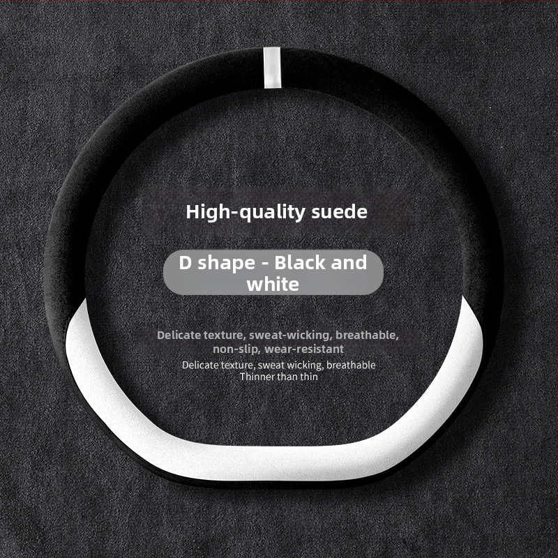 Univerzálny zimný plyšový poťah na volantu auta, protišmykový úchop, polyester, šitý na stroji, vzory: pruhy/monochromatné/vyšívanie/tlač