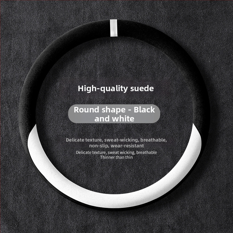 Univerzálny zimný plyšový poťah na volantu auta, protišmykový úchop, polyester, šitý na stroji, vzory: pruhy/monochromatné/vyšívanie/tlač