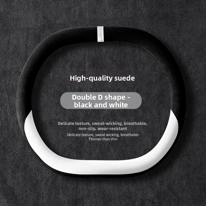 Univerzálny zimný plyšový poťah na volantu auta, protišmykový úchop, polyester, šitý na stroji, vzory: pruhy/monochromatné/vyšívanie/tlač