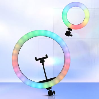 FH-008 LED töltőfény élő közvetítéshez és felvételekhez, állítható fényerő, ≤10W, asztali állvány, függőleges használat