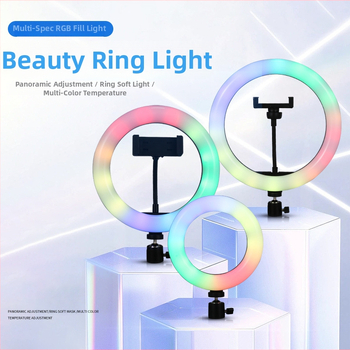 LED svetlo na dopĺňanie FH-008 pre živé vysielanie a natáčanie, nastaviteľná jas, ≤10W, stolný stojan, zvislé použitie