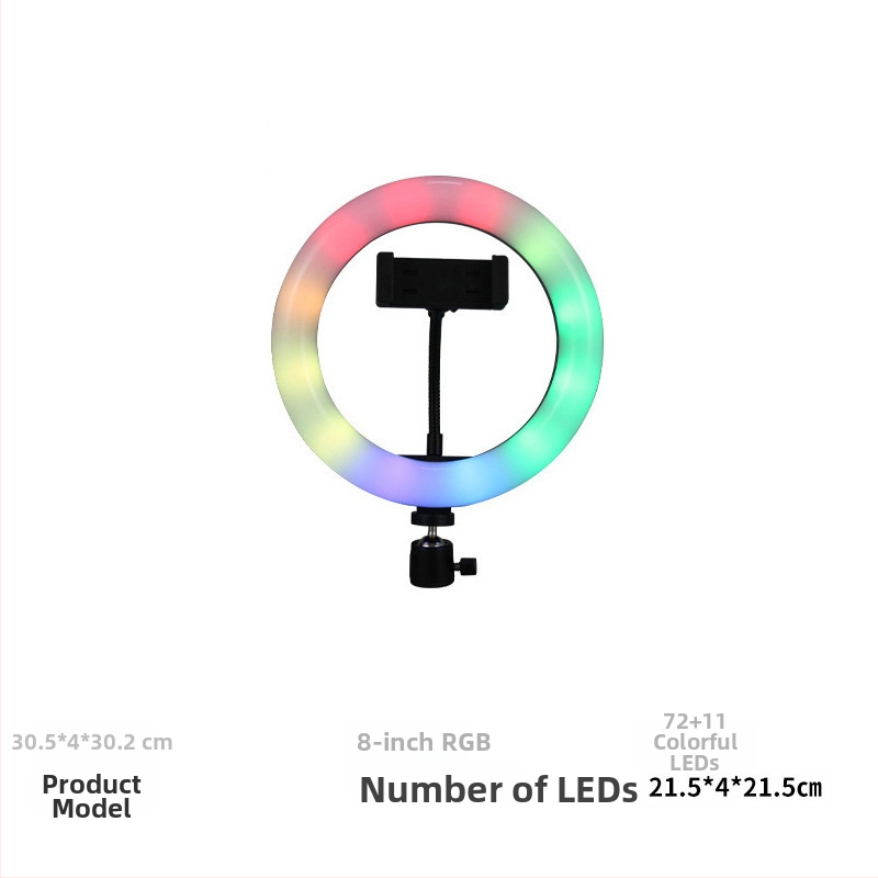 LED svetlo na dopĺňanie FH-008 pre živé vysielanie a natáčanie, nastaviteľná jas, ≤10W, stolný stojan, zvislé použitie
