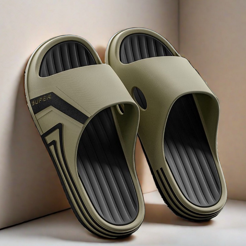 Παντόφλες PVC με PVC άνω μέρος, αντιολισθητική σόλα, παχύ πάτο και τεχνολογία έγχυσης σόλας