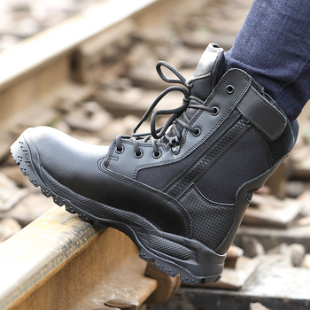 CQB.SWAT bocanci tactici de luptă, înalți, ușori, absorbție de șocuri, respirabili; piele de vițel; unisex, adulți