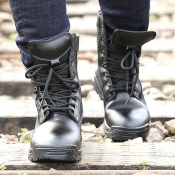 CQB.SWAT bocanci tactici de luptă, înalți, ușori, absorbție de șocuri, respirabili; piele de vițel; unisex, adulți