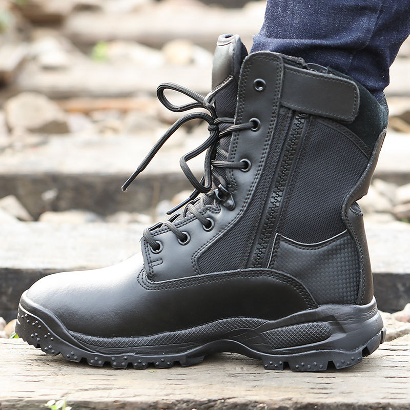 CQB.SWAT bocanci tactici de luptă, înalți, ușori, absorbție de șocuri, respirabili; piele de vițel; unisex, adulți