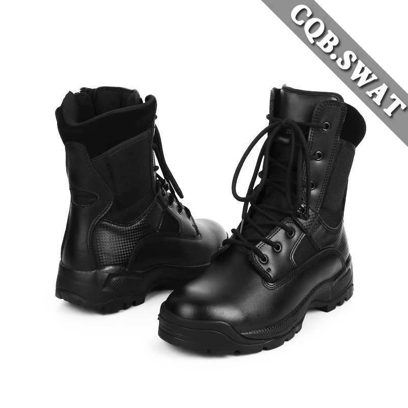 CQB.SWAT bocanci tactici de luptă, înalți, ușori, absorbție de șocuri, respirabili; piele de vițel; unisex, adulți