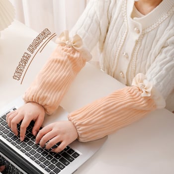 Ποδιά με μανίκια από φλάνελ, ανθεκτική σε λεκέδες, μονόχρωμο σχέδιο, σύγχρονο μινιμαλιστικό στυλ