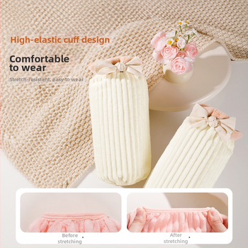 Ποδιά με μανίκια από φλάνελ, ανθεκτική σε λεκέδες, μονόχρωμο σχέδιο, σύγχρονο μινιμαλιστικό στυλ