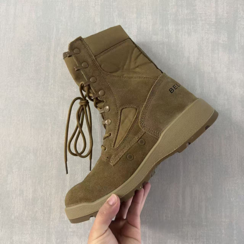 Τακτικά μποτάκια πεζοπορίας, unisex, ψηλά, ανθεκτικά, υλικό: βελούρο αγελάδας + οξφόρντ ύφασμα.