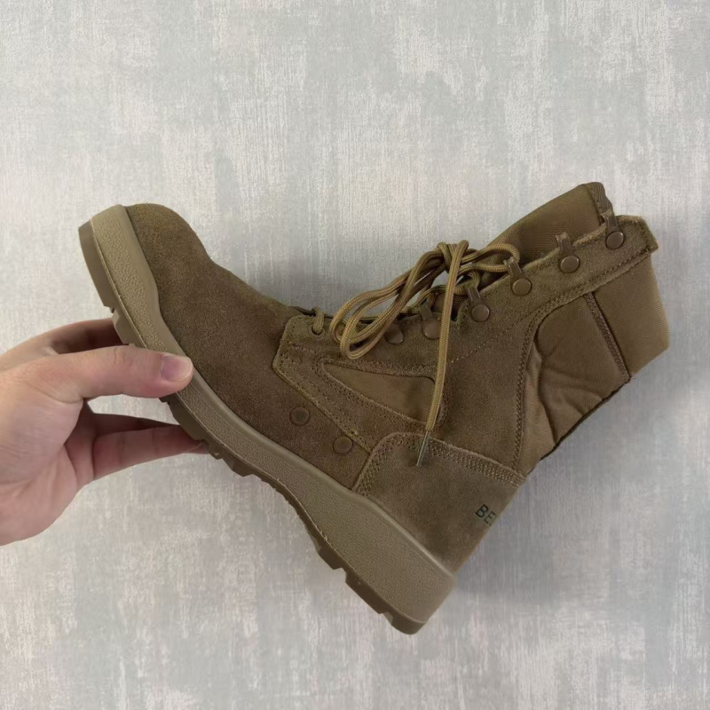 Τακτικά μποτάκια πεζοπορίας, unisex, ψηλά, ανθεκτικά, υλικό: βελούρο αγελάδας + οξφόρντ ύφασμα.