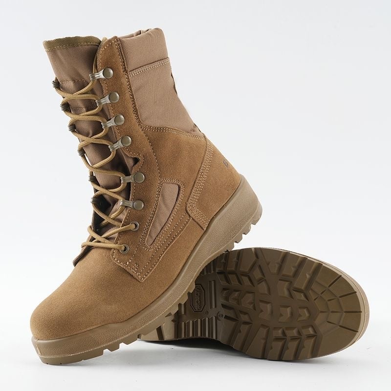 Τακτικά μποτάκια πεζοπορίας, unisex, ψηλά, ανθεκτικά, υλικό: βελούρο αγελάδας + οξφόρντ ύφασμα.