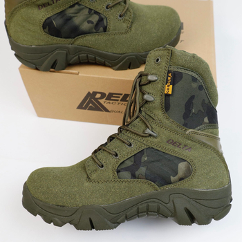 Delta Ghete Militare Înălțate, Piele Microfibră, Unisex, Pentru Drumeții Montane și Uz Tactic în Deșert